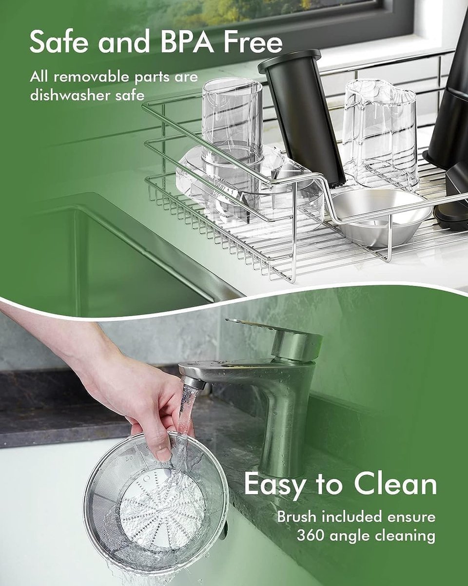 Juicer for Vegetables & Fruit - 0.6 L Cup & 1 Liter Pulp Reservoir - 3 Speeds - 450W - Black - Royalty Line - Image 9