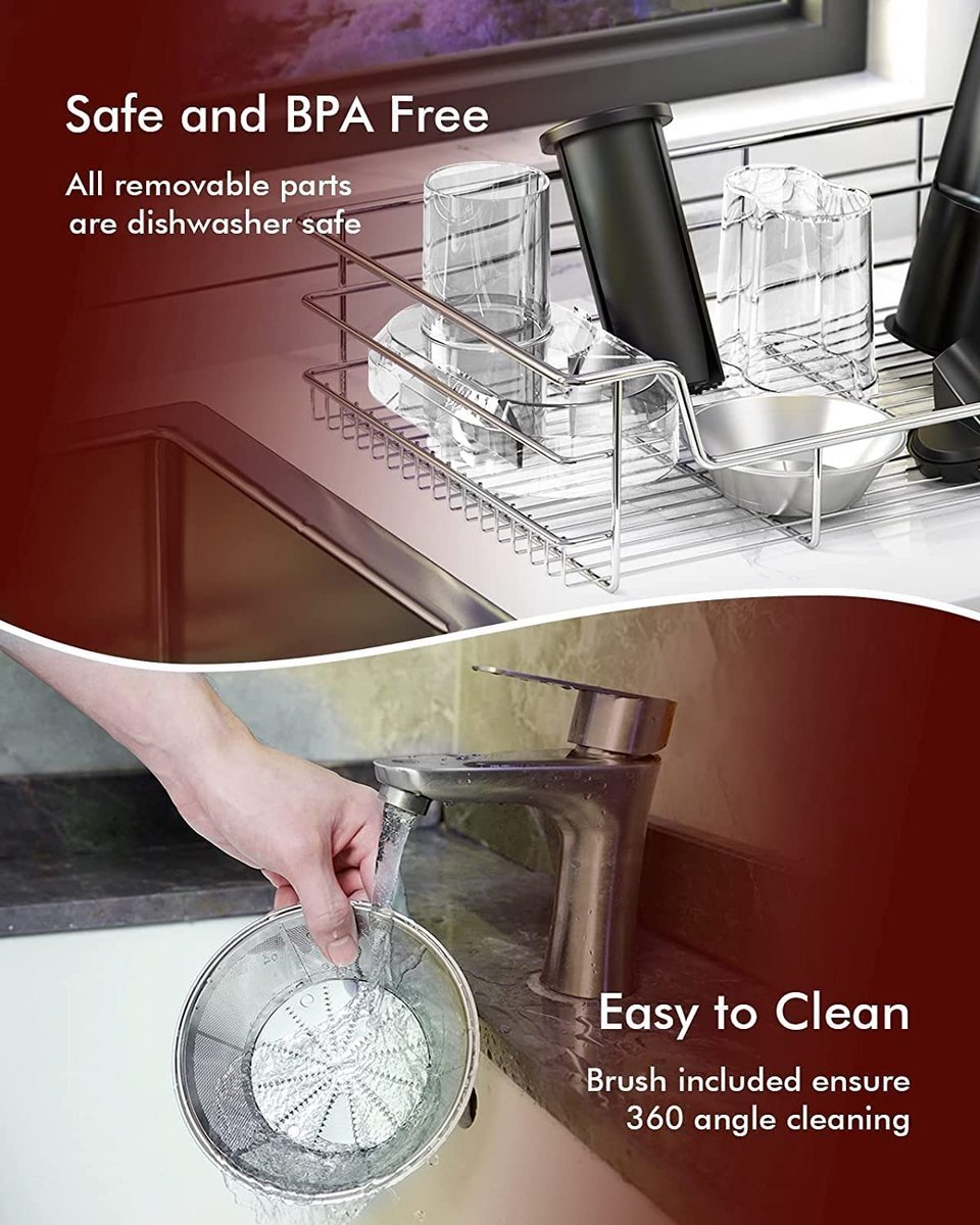 Juicer for Vegetables & Fruit - 450 mL Cup & 1.5 Liter Pulp Reservoir - 3 Speeds - 700W - Stainless Steel - Red - Royalty Line - Image 6