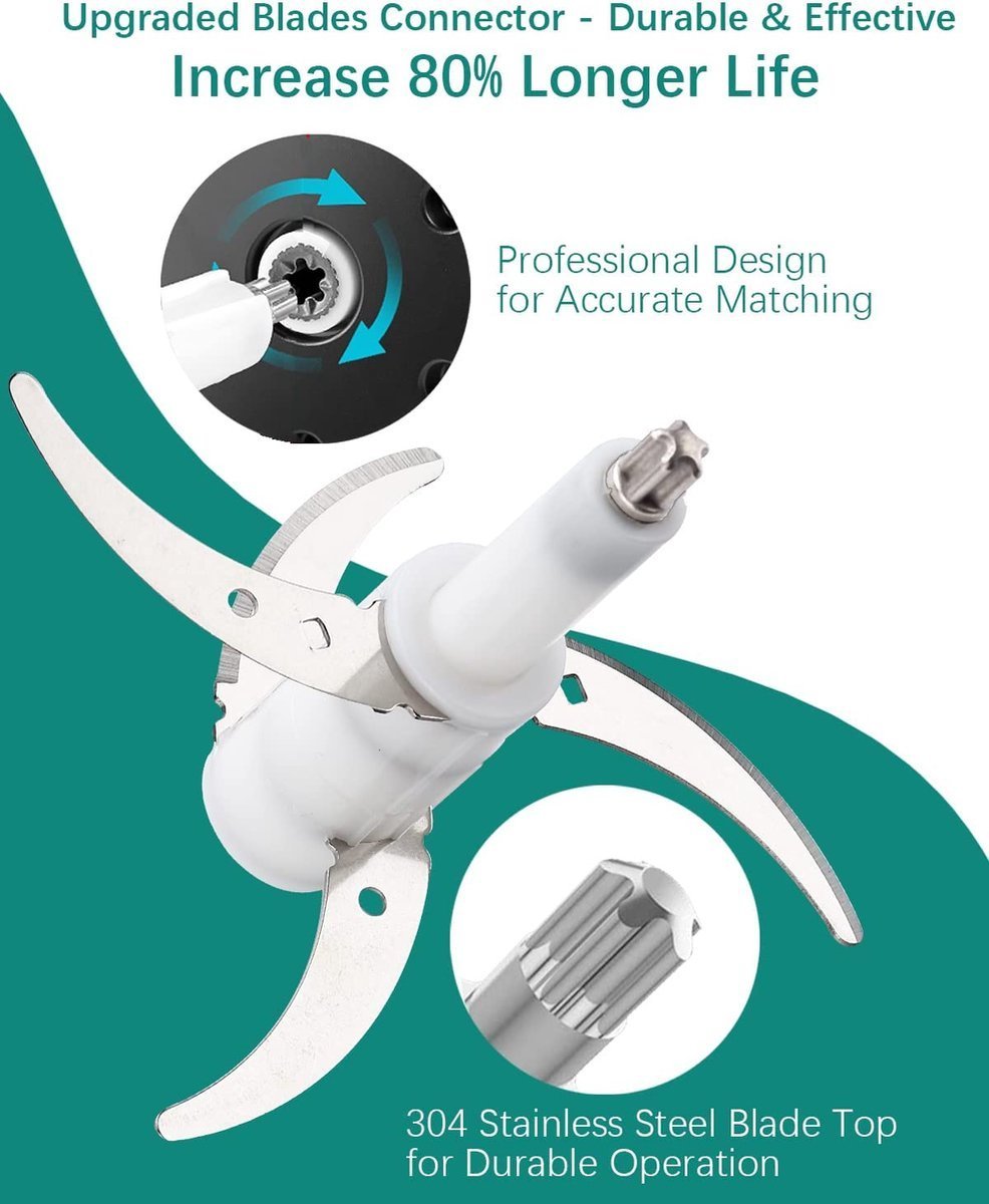 Chopper With Stainless Steel Bowl - 3 Liters - 2 Speeds - 600W - Royalty Line - Image 7