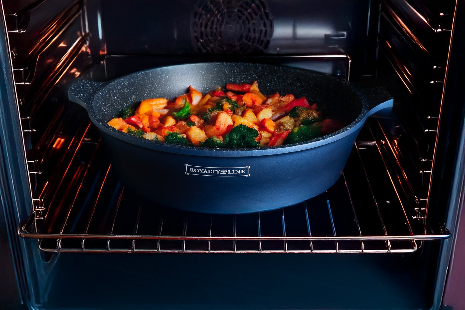 Cookware Premium Diamond Collection - Die Cast Alu - 14Pcs - BLUE - Royalty Line - Image 5