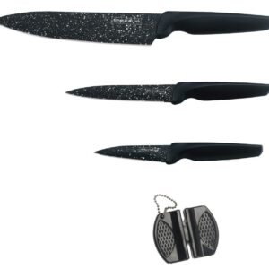 Knife Set – Non-stick coating – 3pcs – Black – Royalty Line