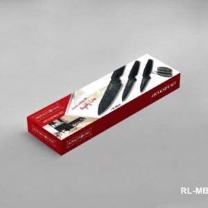 Knife Set – Non-stick coating – 3pcs – Black – Royalty Line