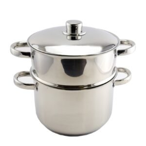 Couscous Pot With Metal Lid – Stainleess Steel – 12L – Royalty Line