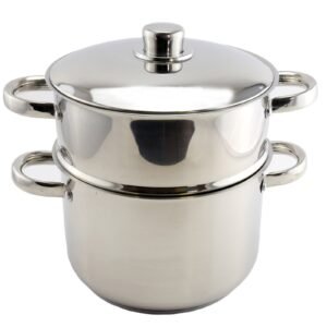 Couscous Pot With Metal Lid – Stainleess Steel – 14L – Royalty Line