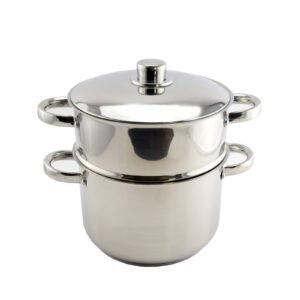 Couscous Pot With Metal Lid – Stainleess Steel – 8L – Royalty Line