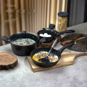 Casserole – Die Cast – Shallow – Non Stick Greblon Marble Coated – 28 cm / 4.5 L – Royalty Line