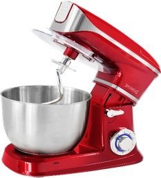 Planetary Mixer – 6 speed Settings – Stainless Steel Mixing Bowl 6.5 L- 1900W – Red – Royalty Line